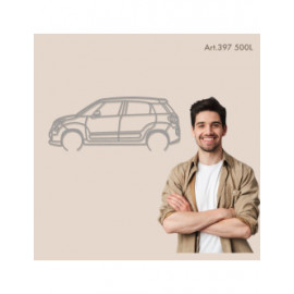 Décoration à poser Art Design support acier - silhouette Fiat 500L