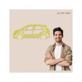 Décoration à poser Art Design support acier - silhouette Fiat 500L