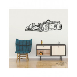 Décoration à poser Art Design support acier - silhouette Formule 1 - FRONT Décoration à poser Art Design support acier - silhouette Formule 1 - FRONT