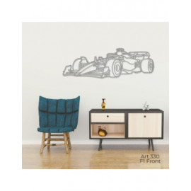 Décoration à poser Art Design support acier - silhouette Formule 1 - FRONT Décoration à poser Art Design support acier - silhouette Formule 1 - FRONT