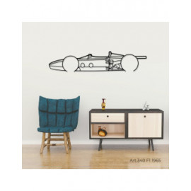 Décoration à poser Art Design support acier - silhouette Formule 1 1965