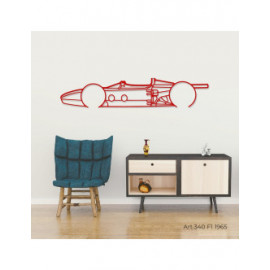 Décoration à poser Art Design support acier - silhouette Formule 1 1965