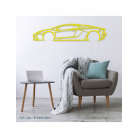 Décoration à poser Art Design support acier - silhouette Lamborghini AVENTADOR Décoration à poser Art Design support acier - silhouette Lamborghini AVENTADOR