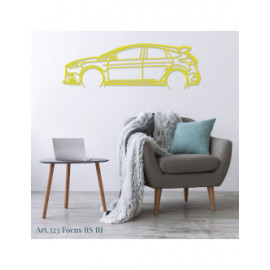 Décoration à poser Art Design support acier - silhouette Ford FOCUS RSIII