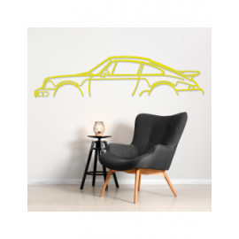 Décoration à poser Art Design support acier - silhouette Porsche 911 CLASSIC