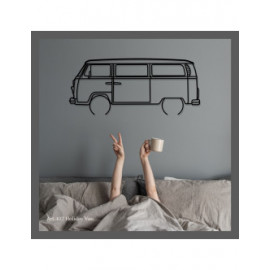 Décoration à poser Art Design support bois - silhouette VW T2 HOLIDAY VAN