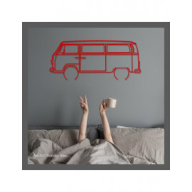 Décoration à poser Art Design support bois - silhouette VW T2 HOLIDAY VAN