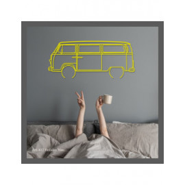 Décoration à poser Art Design support bois - silhouette VW T2 HOLIDAY VAN