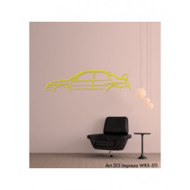 Décoration à poser Art Design support acier - silhouette Subaru IMPREZA WRX-STI