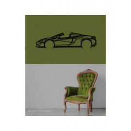 Décoration à poser Art Design support bois - silhouette McLaren 570S SPIDER