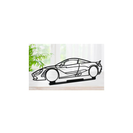 Décoration à poser Art Design support acier - silhouette Subaru IMPREZA 22 B FRONT