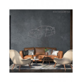 Décoration à poser Art Design support acier - silhouette Subaru IMPREZA 22 B FRONT