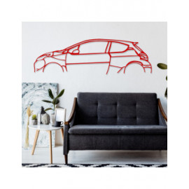 Décoration à poser Art Design support acier - silhouette Peugeot 208 GTi