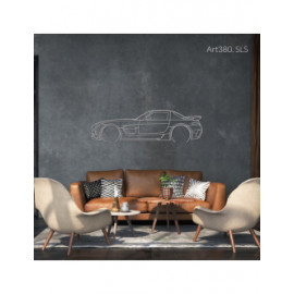 Décoration à poser Art Design support bois - silhouette Mercedes SLS extension