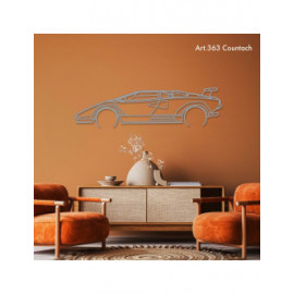 Décoration à poser Art Design support acier - silhouette Lamborghini COUNTACH