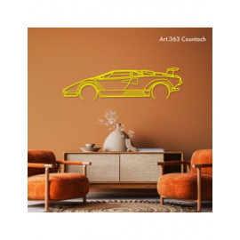 Décoration à poser Art Design support acier - silhouette Lamborghini COUNTACH