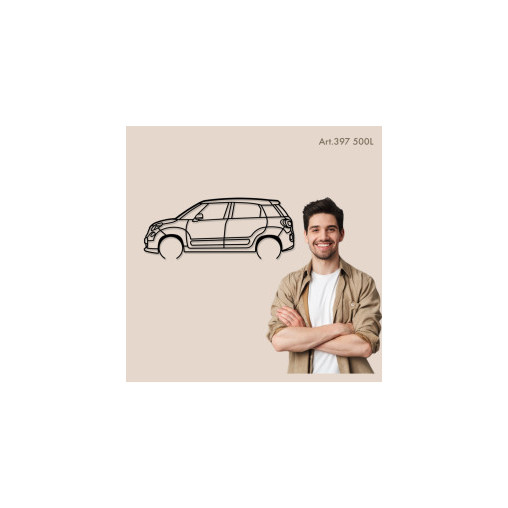 Décoration murale Art Design - silhouette Fiat 500L Décoration murale Art Design - silhouette Fiat 500L