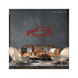 Décoration à poser Art Design support acier - silhouette Mini COOPER S F56