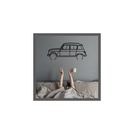 Décoration murale Art Design - silhouette Renault R4