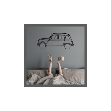 Décoration murale Art Design - silhouette Renault R4