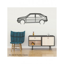 Décoration à poser Art Design support acier - silhouette Renault 11 TURBO CLASSIC Décoration à poser Art Design support acier - silhouette Renault 11 TURBO CLASSIC