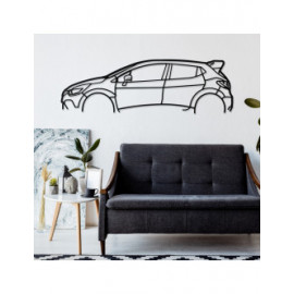 Décoration à poser Art Design support acier - silhouette Renault CLIO IV RS Décoration à poser Art Design support acier - silhouette Renault CLIO IV RS