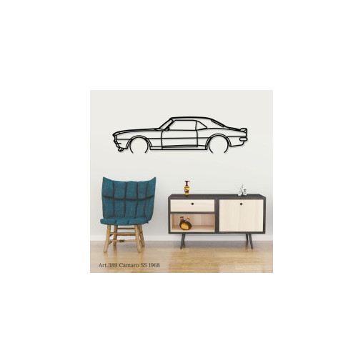 Décoration murale Art Design - silhouette Chevrolet CAMARO SS 1968 Décoration murale Art Design - silhouette Chevrolet CAMARO SS 1968