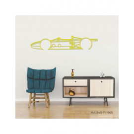 Décoration à poser Art Design support acier - silhouette Formule 1 1965 Décoration à poser Art Design support acier - silhouette Formule 1 1965