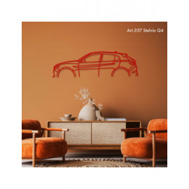 Décoration à poser Art Design support acier - silhouette Alfa Romeo STELVIO Q4