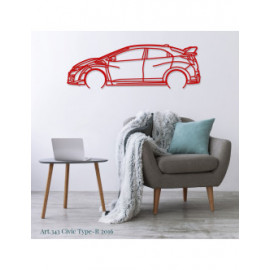 Décoration à poser Art Design support acier - silhouette Nissan CIVIC TYPE R 2016 Décoration à poser Art Design support acier - silhouette Nissan CIVIC TYPE R 2016