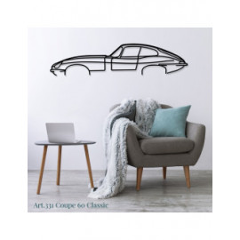 Décoration à poser Art Design support acier - silhouette Ford Mustang COUPE 60 CLASSIC