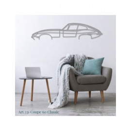 Décoration à poser Art Design support acier - silhouette Ford Mustang COUPE 60 CLASSIC