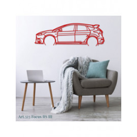 Décoration à poser Art Design support acier - silhouette Ford FOCUS RSIII
