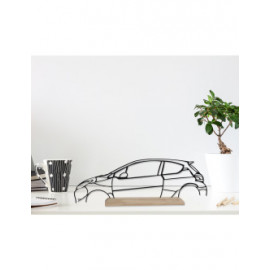 Décoration à poser Art Design support bois - silhouette Ford MUSTANG MACH 1 69