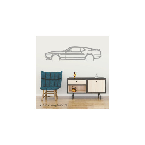 Décoration murale Art Design - silhouette Ford MUSTANG MACH 1 69 Décoration murale Art Design - silhouette Ford MUSTANG MACH 1 69