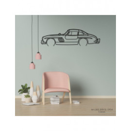 Décoration à poser Art Design support acier - silhouette Mercedes 300 SL 1954 CLASSIC