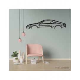 Décoration à poser Art Design support acier - silhouette Alpine A110 2020 Décoration à poser Art Design support acier - silhouette Alpine A110 2020