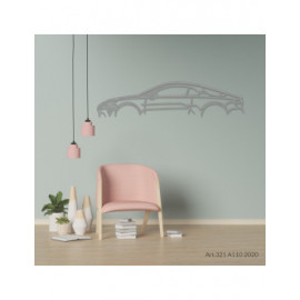 Décoration à poser Art Design support acier - silhouette Alpine A110 2020 Décoration à poser Art Design support acier - silhouette Alpine A110 2020
