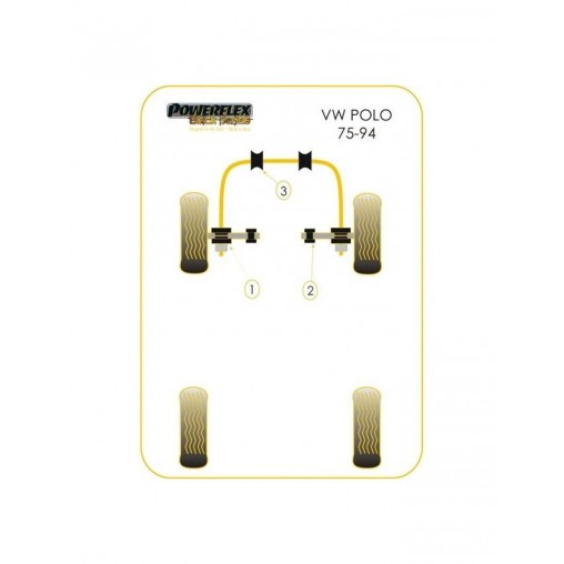 Silent-Bloc Powerflex Black Barre Anti-Roulis Avant Volkswagen Polo G40 (2 Pièces)