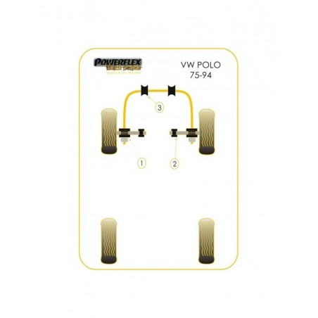 Silent-Bloc Powerflex Black Barre Anti-Roulis Avant Volkswagen Polo G40 (2 Pièces)