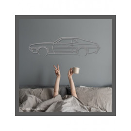 Décoration à poser Art Design support acier - silhouette Ford GRAN TORINO