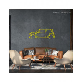 Décoration à poser Art Design support acier - silhouette Mini COOPER S F56