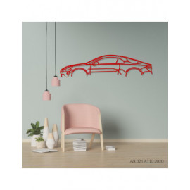 Décoration à poser Art Design support acier - silhouette Alpine A110 2020 Décoration à poser Art Design support acier - silhouette Alpine A110 2020