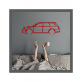 Décoration à poser Art Design support acier - silhouette Audi RS4 2000