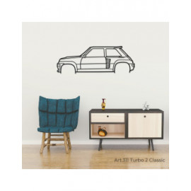 Décoration à poser Art Design support acier - silhouette Renault TURBO 2 CLASSIC Décoration à poser Art Design support acier - silhouette Renault TURBO 2 CLASSIC