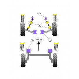 Silent-Bloc Powerflex Barre Anti-Roulis Diamètre 16mm Opel Corsa (4 Pièces)