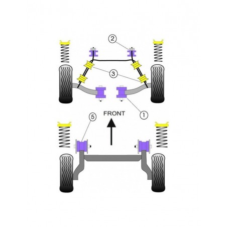 Silent-Bloc Powerflex Barre Anti-Roulis Diamètre 16mm Opel Corsa (4 Pièces)