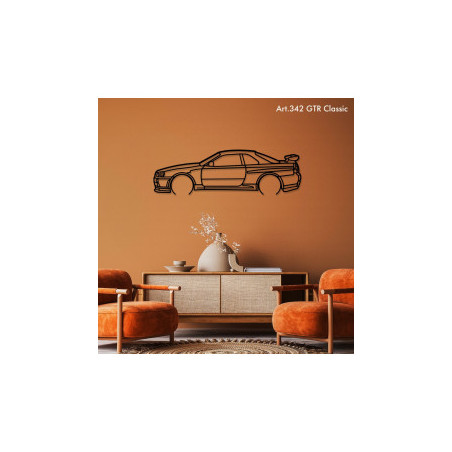 Décoration murale Art Design - silhouette Nissan GTR Classic