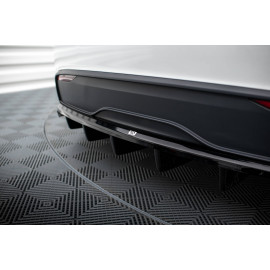 MAXTON Central Rear Splitter (with vertical bars) Tesla Model X Mk1 Facelift