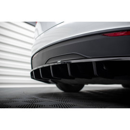 MAXTON Central Rear Splitter (with vertical bars) Tesla Model X Mk1 Facelift